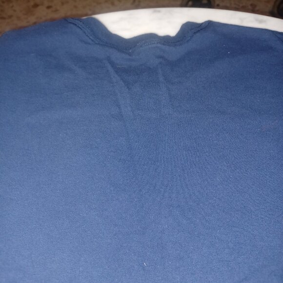 DOM Men's Tee "Living My Best Life" L Navy - Picture 3 of 4